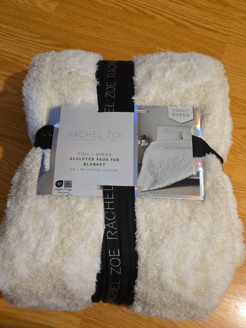 Rachel Zoe Sculpted Faux Fur Blanket With Spooky Skulls
